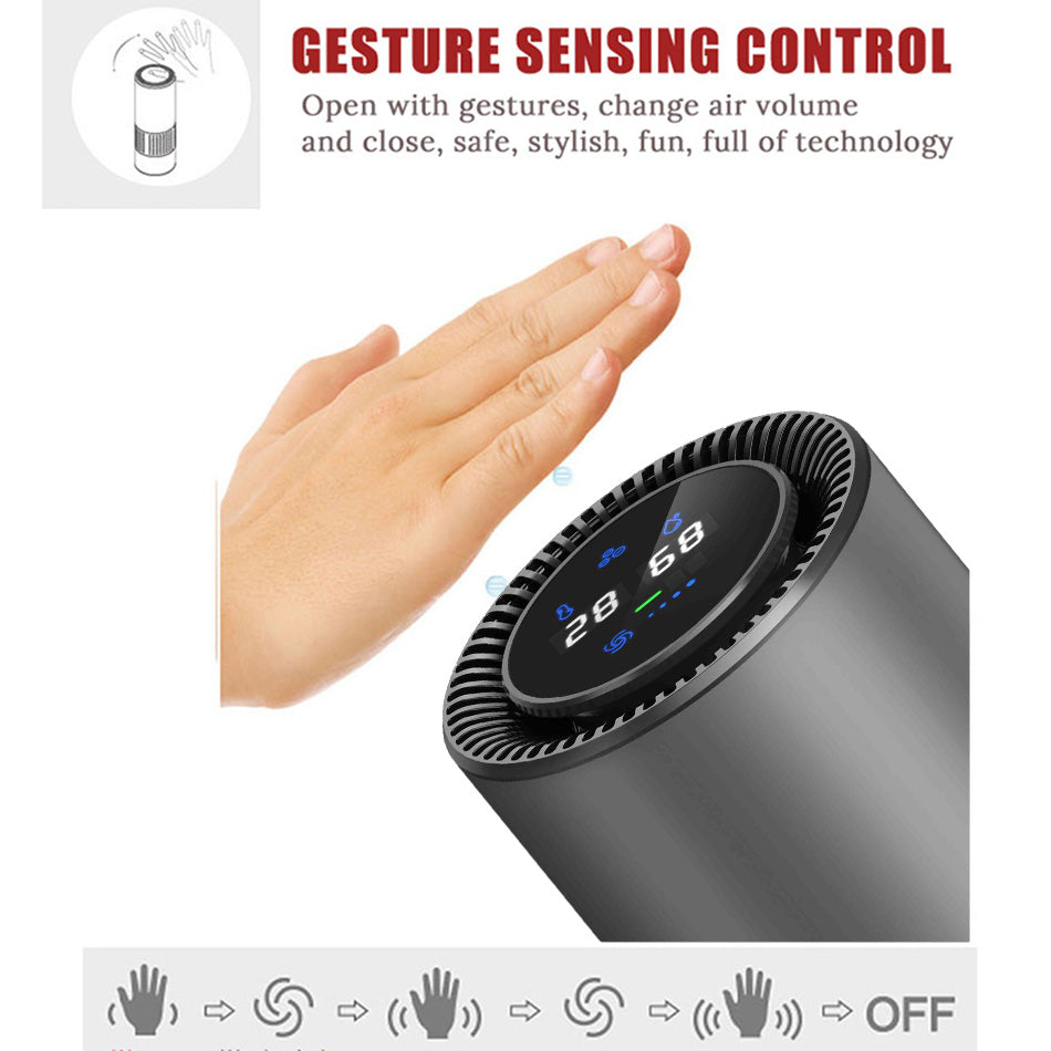 Smart Air Purifier with TVOC Air Detection USB rechargeable