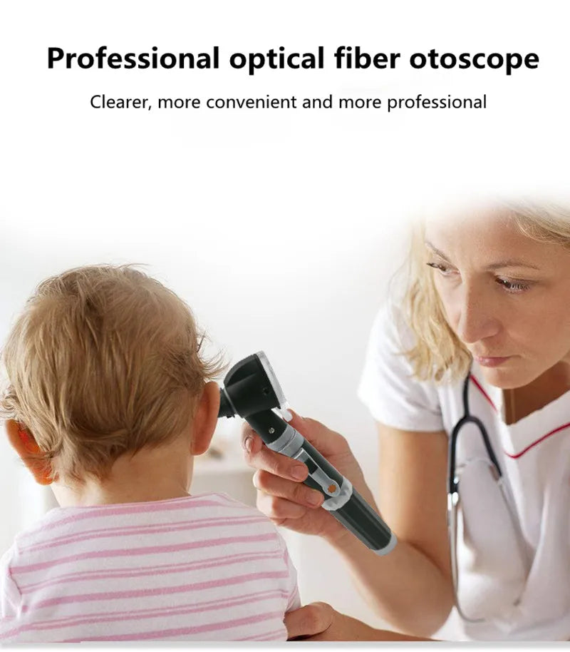 Professional Otoscopio Diagnostic Kit with 8 Tips Medical Home Doctor ENT Ear Care Endoscope LED Portable Otoscope Ear Clea