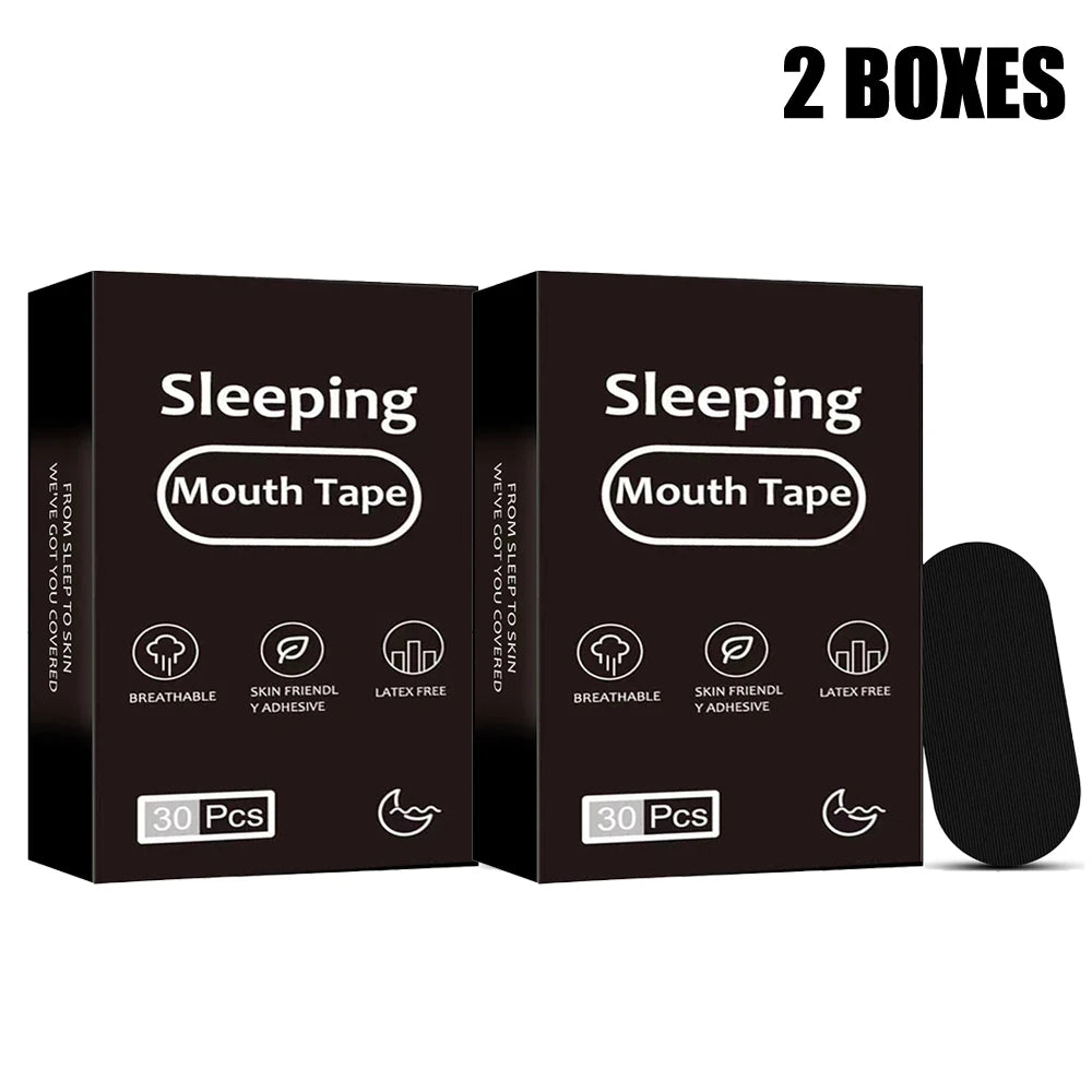 30/300Pcs Sleeping Mouth Tape Right Way Stop Snoring Anti Snore Mouth Nose Strip Allergenic Breathing Strip Reduce Mouth Dryness
