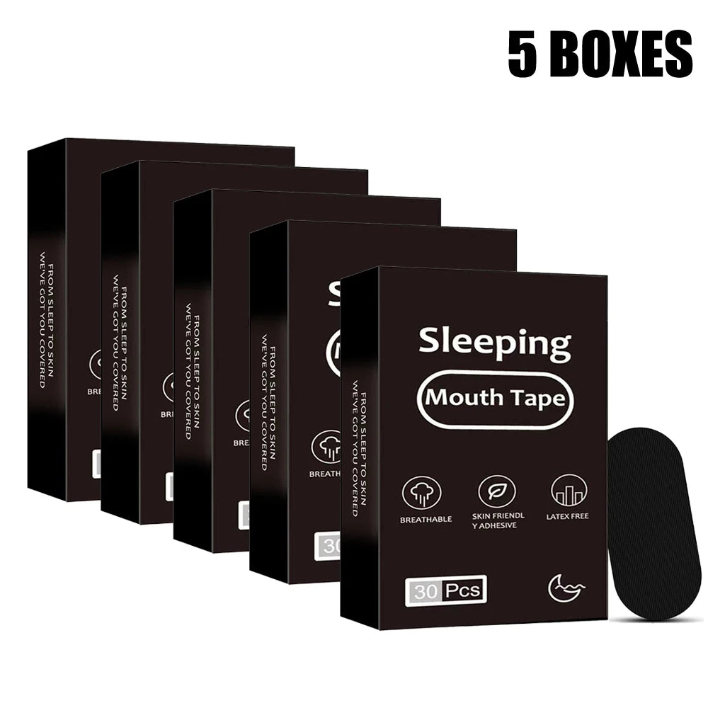 30/300Pcs Sleeping Mouth Tape Right Way Stop Snoring Anti Snore Mouth Nose Strip Allergenic Breathing Strip Reduce Mouth Dryness